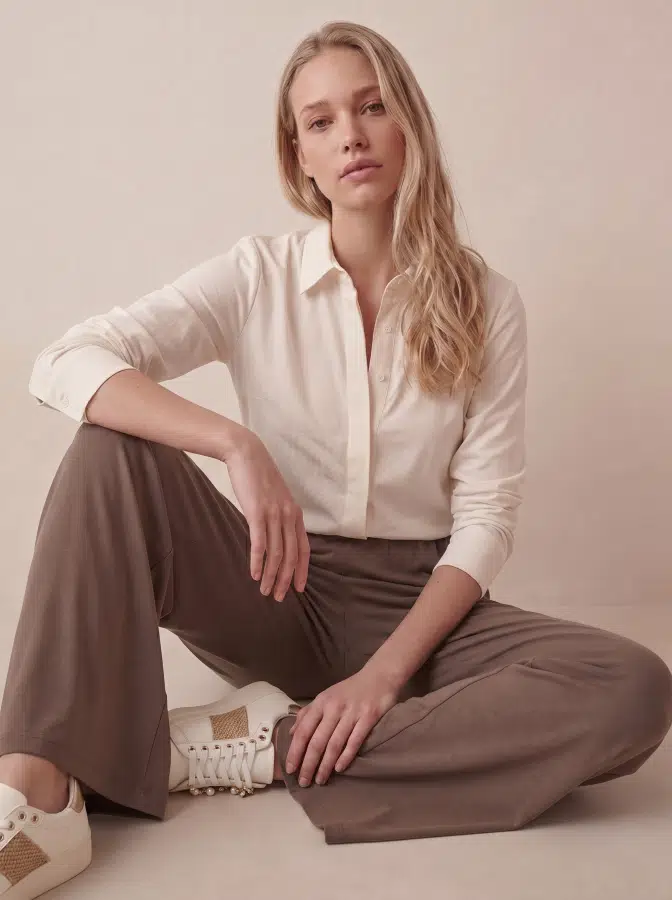 Bel Lastikli Fitilli Salaş Pantolon S0018990 - KAHVE