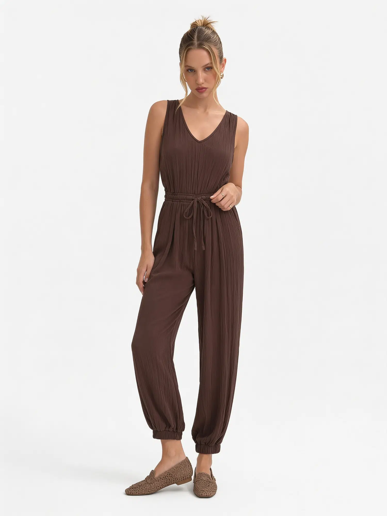 Bel Ve Paça Lastikli Tulum 26369