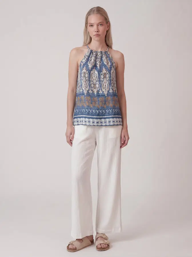 Desenli Bluz Pantolon Takım 6619-1