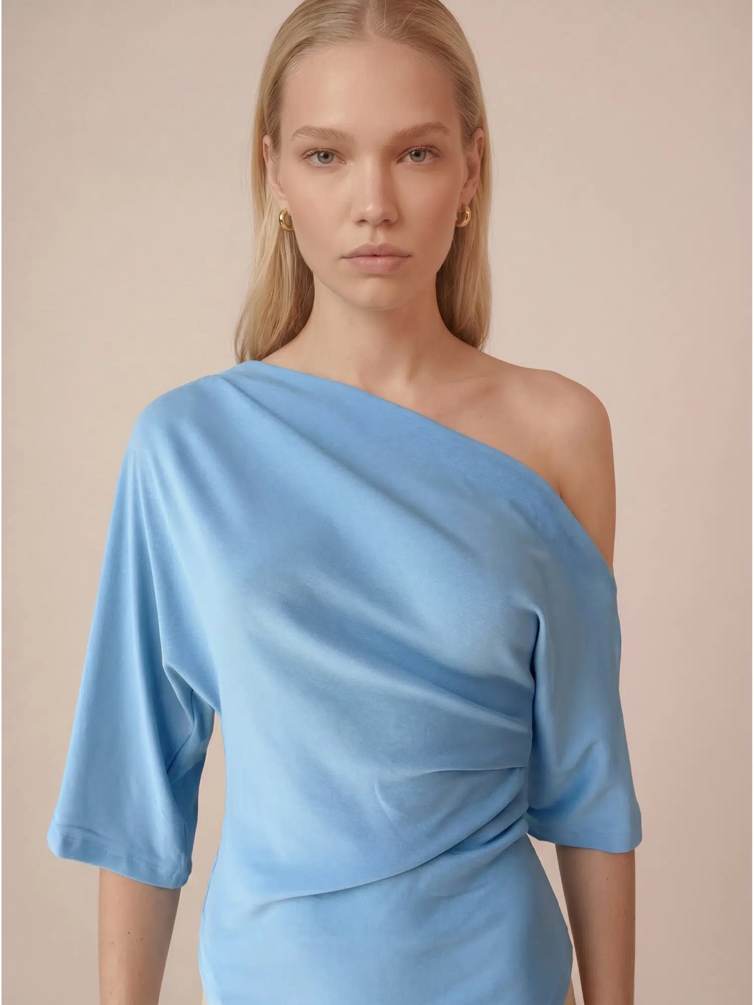 Drape Detaylı Asimetrik Bluz N26-2270