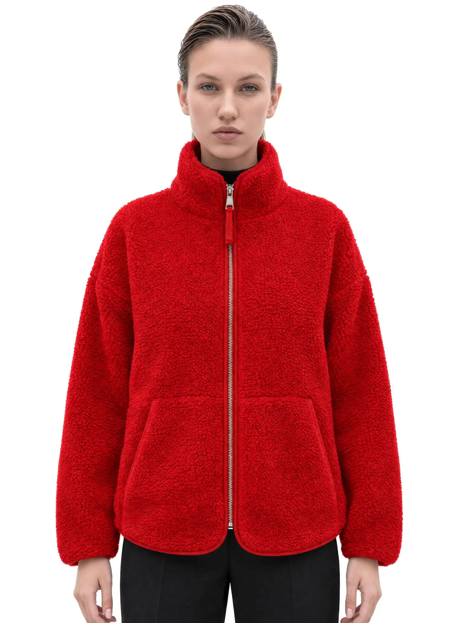 Fermuarlı Peluş Mont 23236