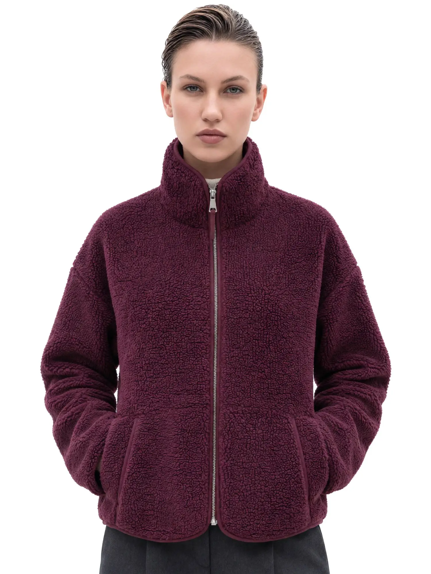 Fermuarlı Peluş Mont 23236 - MÜRDÜM