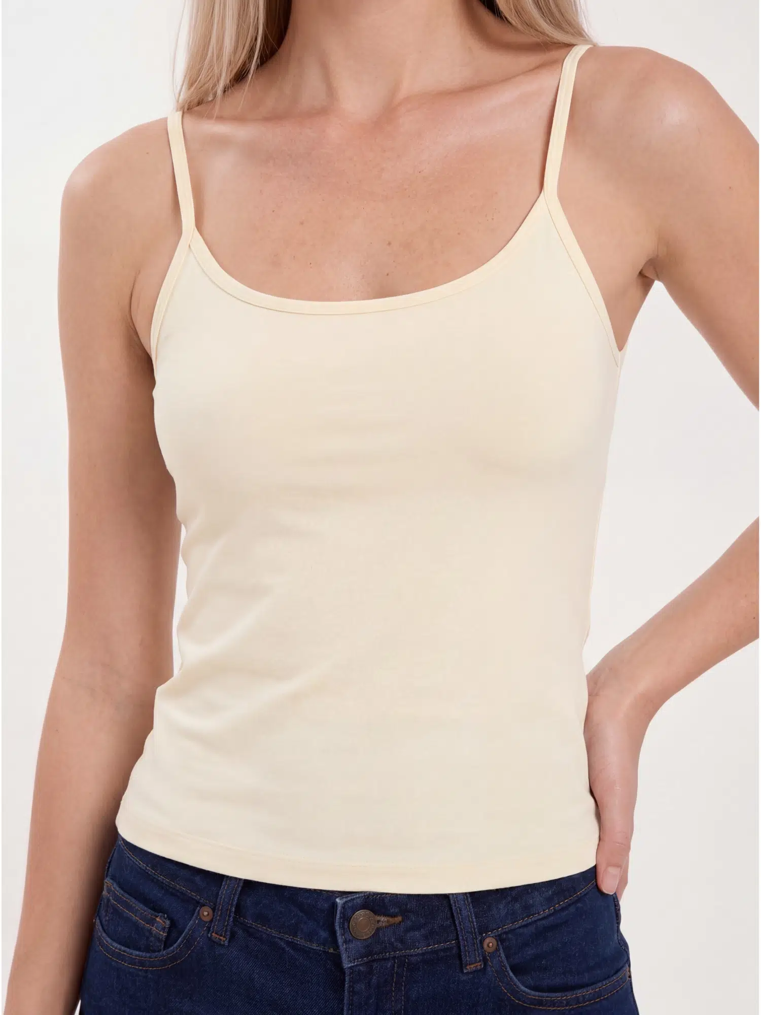 Lastik Askılı Basic Atlet 16298 - SARI