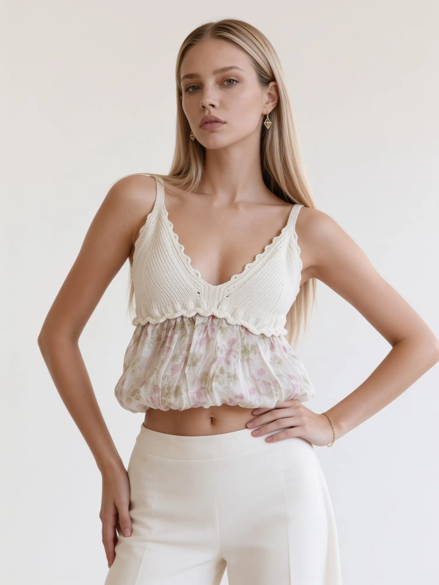 Triko Garnilli Balon Crop 4807