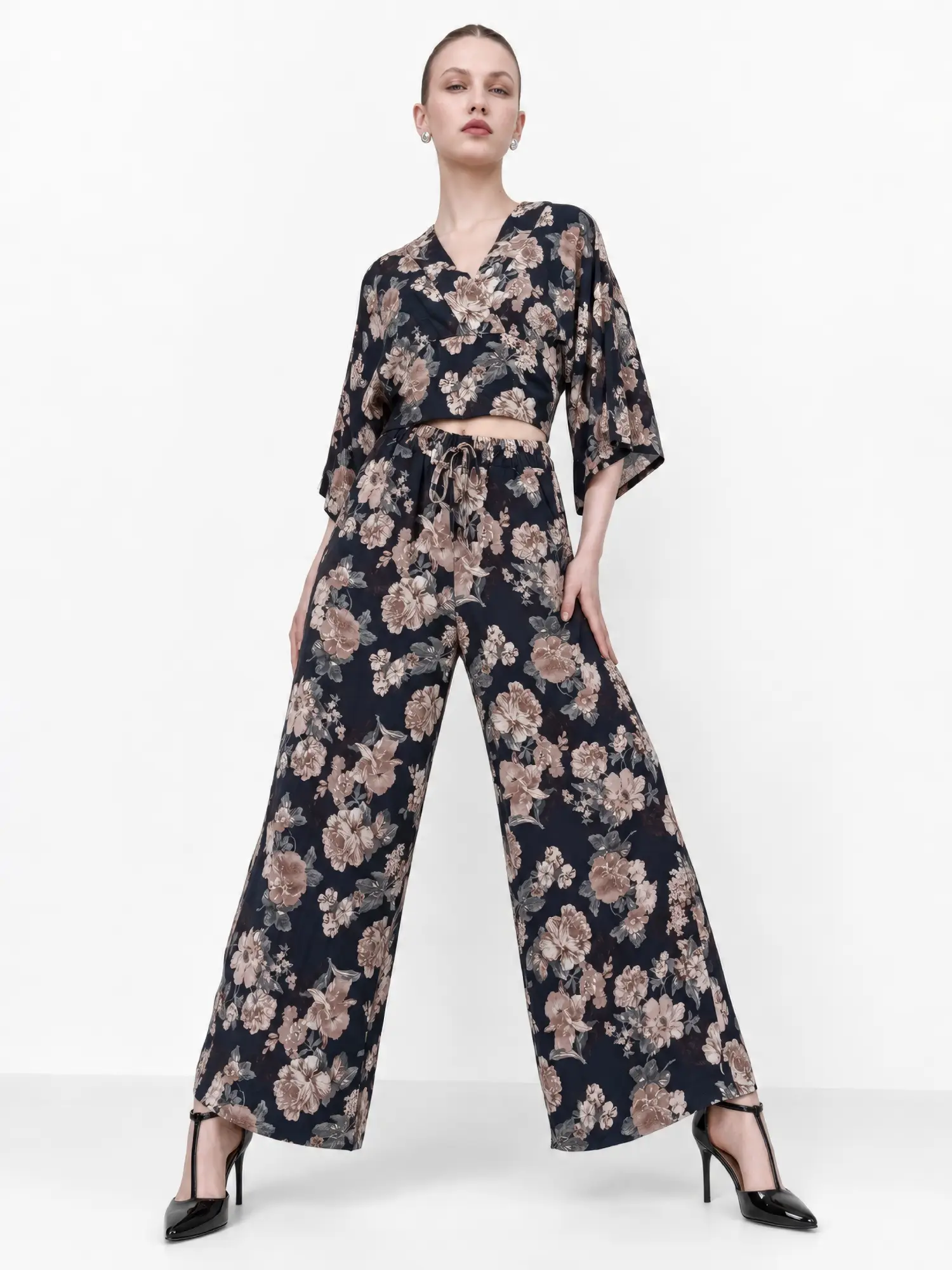 Yarasa Kol Bluz Pantolon Takım 6708 - LACİVERT